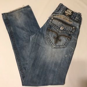 Rock Revival Womens 30 Straight Junior Destroyed